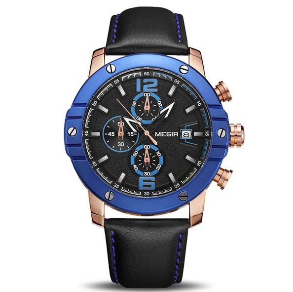 Megir Blue Chronograph